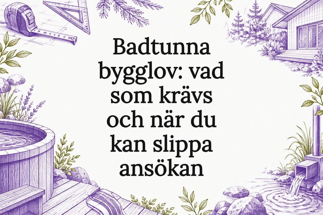 Omslagsbild med skiss på badtunna och bygglov