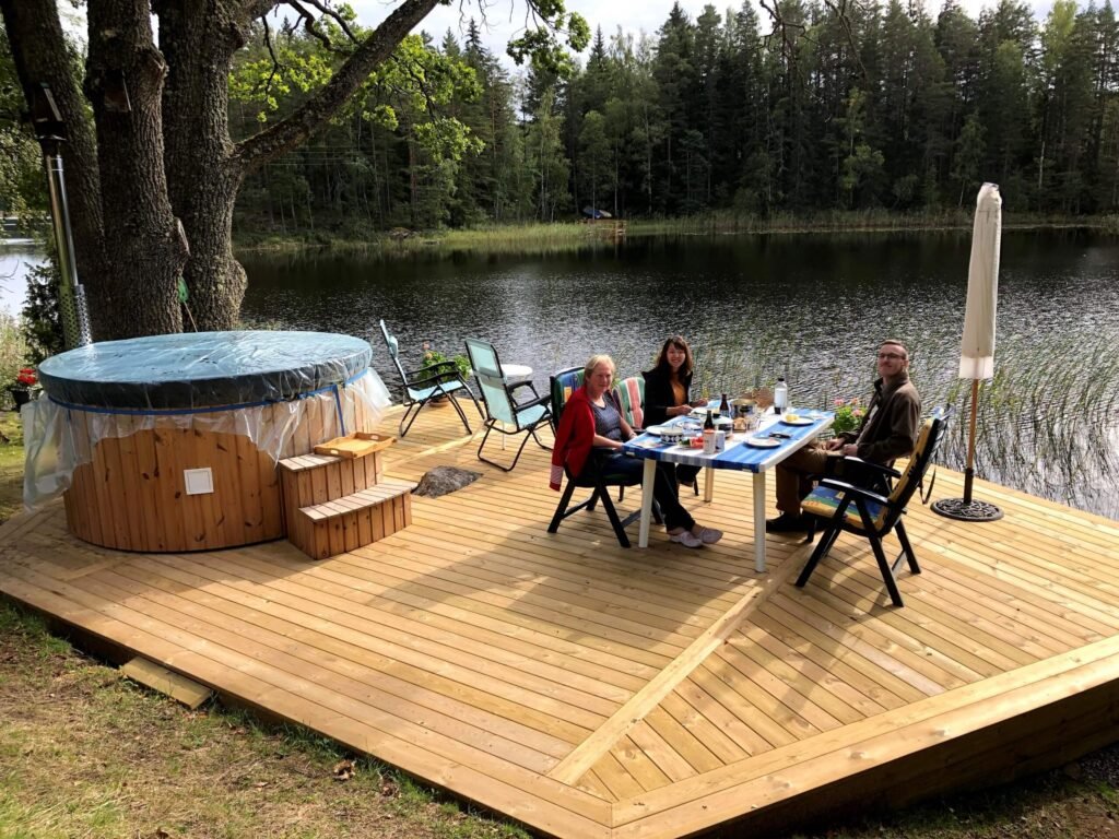 Badtunna på bryggan