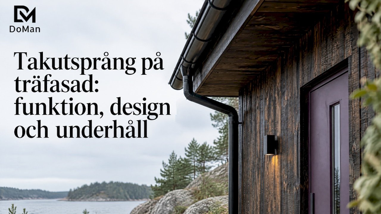 Träfasad med tydligt skyddande takutsprång
